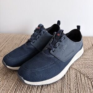 Sperry Shoes Men's Size 10 7 Seas 3-Eye Boat Sneaker Navy Blue Sts24363 • Marine